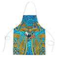 Gold Coast Titans Rugby Apron Polynesian Tribal Spartan Warrior Blue Gold Pattern
