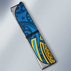 Gold Coast Titans Rugby Auto Sun Shade Polynesian Tribal Spartan Warrior Blue Gold Pattern