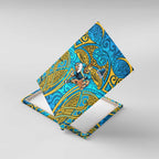 Gold Coast Titans Rugby Canvas Wall Art Polynesian Tribal Spartan Warrior Blue Gold Pattern