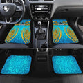 Gold Coast Titans Rugby Car Mats Polynesian Tribal Spartan Warrior Blue Gold Pattern