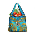 Gold Coast Titans Rugby Grocery Bag Polynesian Tribal Spartan Warrior Blue Gold Pattern