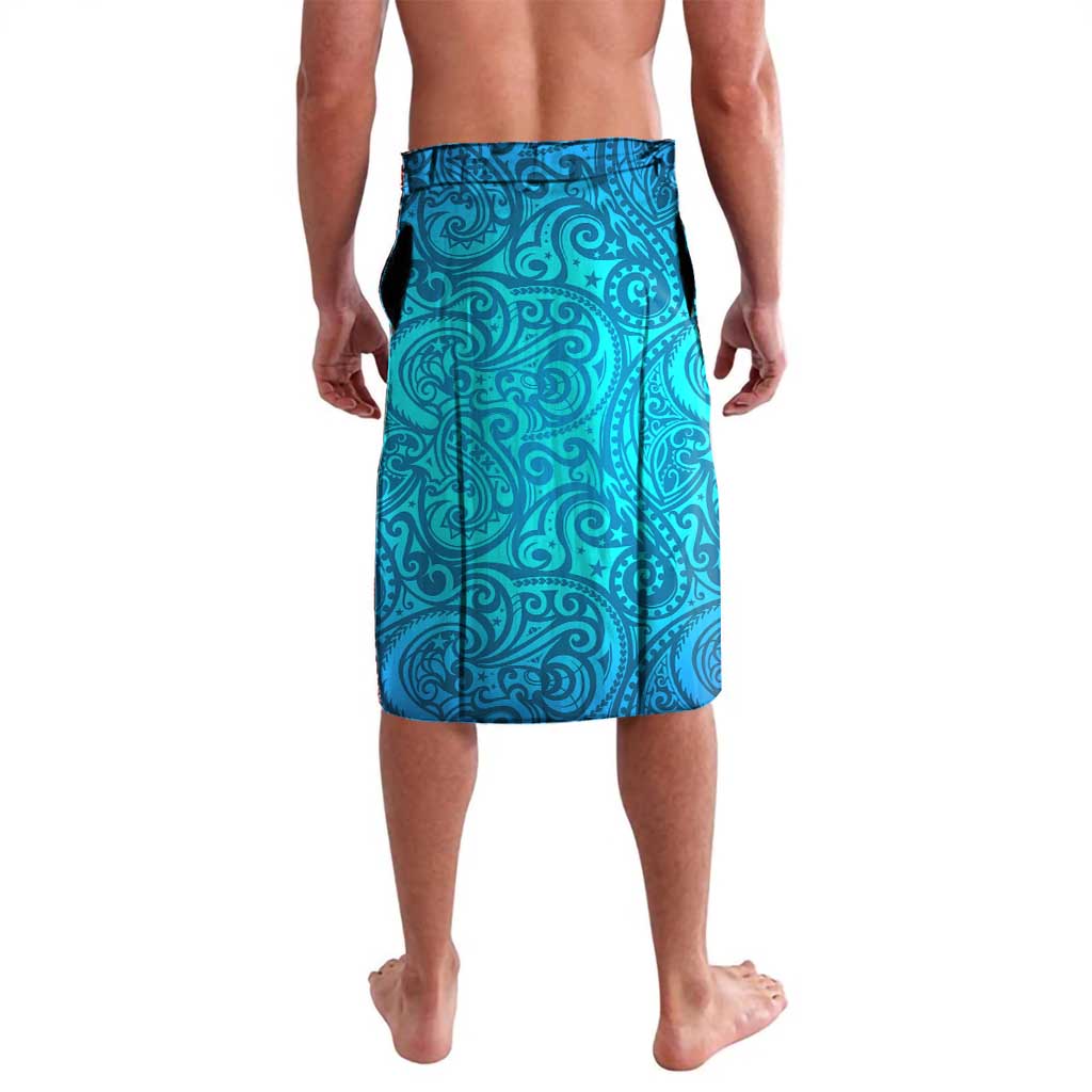 Gold Coast Titans Rugby Lavalava Polynesian Tribal Spartan Warrior Blue Gold Pattern