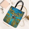 Gold Coast Titans Rugby Tote Bag Polynesian Tribal Spartan Warrior Blue Gold Pattern