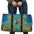 Gold Coast Titans Rugby Travel Bag Polynesian Tribal Spartan Warrior Blue Gold Pattern