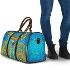 Gold Coast Titans Rugby Travel Bag Polynesian Tribal Spartan Warrior Blue Gold Pattern
