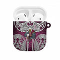 Manly Warringah Sea Eagles Rugby AirPods Case Polynesian Tribal Eagle Warrior Maroon Pattern