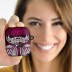 Manly Warringah Sea Eagles Rugby AirPods Case Polynesian Tribal Eagle Warrior Maroon Pattern