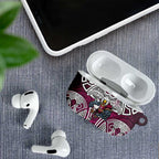Manly Warringah Sea Eagles Rugby AirPods Case Polynesian Tribal Eagle Warrior Maroon Pattern