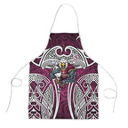 Manly Warringah Sea Eagles Rugby Apron Polynesian Tribal Eagle Warrior Maroon Pattern