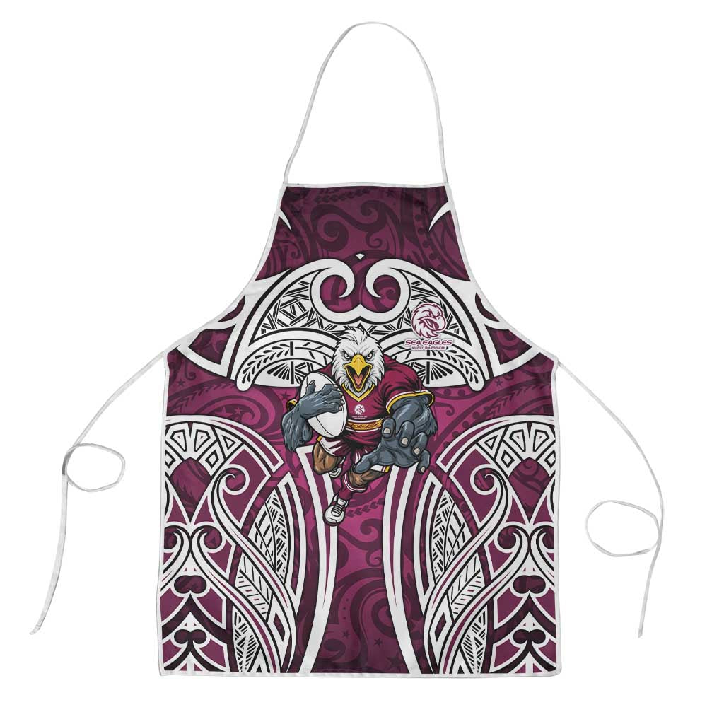 Manly Warringah Sea Eagles Rugby Apron Polynesian Tribal Eagle Warrior Maroon Pattern