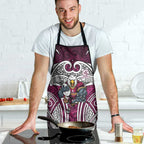 Manly Warringah Sea Eagles Rugby Apron Polynesian Tribal Eagle Warrior Maroon Pattern