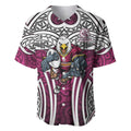 Manly Warringah Sea Eagles Rugby Baseball Jersey Polynesian Tribal Eagle Warrior Maroon Pattern