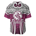 Manly Warringah Sea Eagles Rugby Baseball Jersey Polynesian Tribal Eagle Warrior Maroon Pattern