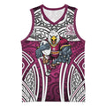 Manly Warringah Sea Eagles Rugby Basketball Jersey Polynesian Tribal Eagle Warrior Maroon Pattern
