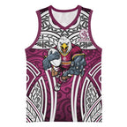 Manly Warringah Sea Eagles Rugby Basketball Jersey Polynesian Tribal Eagle Warrior Maroon Pattern