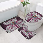 Manly Warringah Sea Eagles Rugby Bathroom Set Polynesian Tribal Eagle Warrior Maroon Pattern