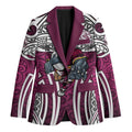 Manly Warringah Sea Eagles Rugby Blazer Polynesian Tribal Eagle Warrior Maroon Pattern