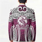 Manly Warringah Sea Eagles Rugby Blazer Polynesian Tribal Eagle Warrior Maroon Pattern