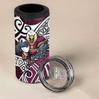 Manly Warringah Sea Eagles Rugby 4 in 1 Can Cooler Tumbler Polynesian Tribal Eagle Warrior Maroon Pattern