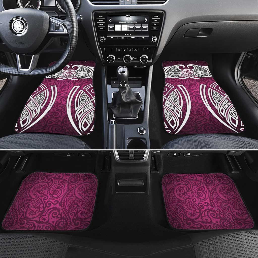 Manly Warringah Sea Eagles Rugby Car Mats Polynesian Tribal Eagle Warrior Maroon Pattern
