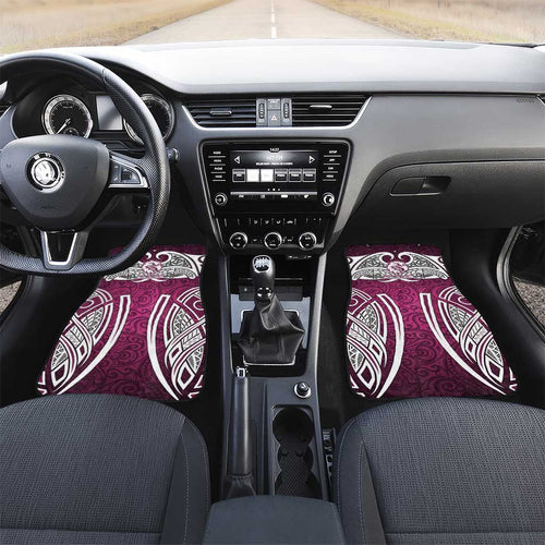 Manly Warringah Sea Eagles Rugby Car Mats Polynesian Tribal Eagle Warrior Maroon Pattern