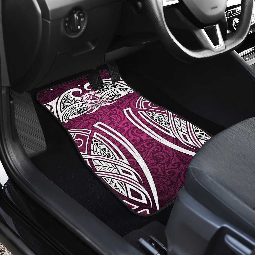 Manly Warringah Sea Eagles Rugby Car Mats Polynesian Tribal Eagle Warrior Maroon Pattern