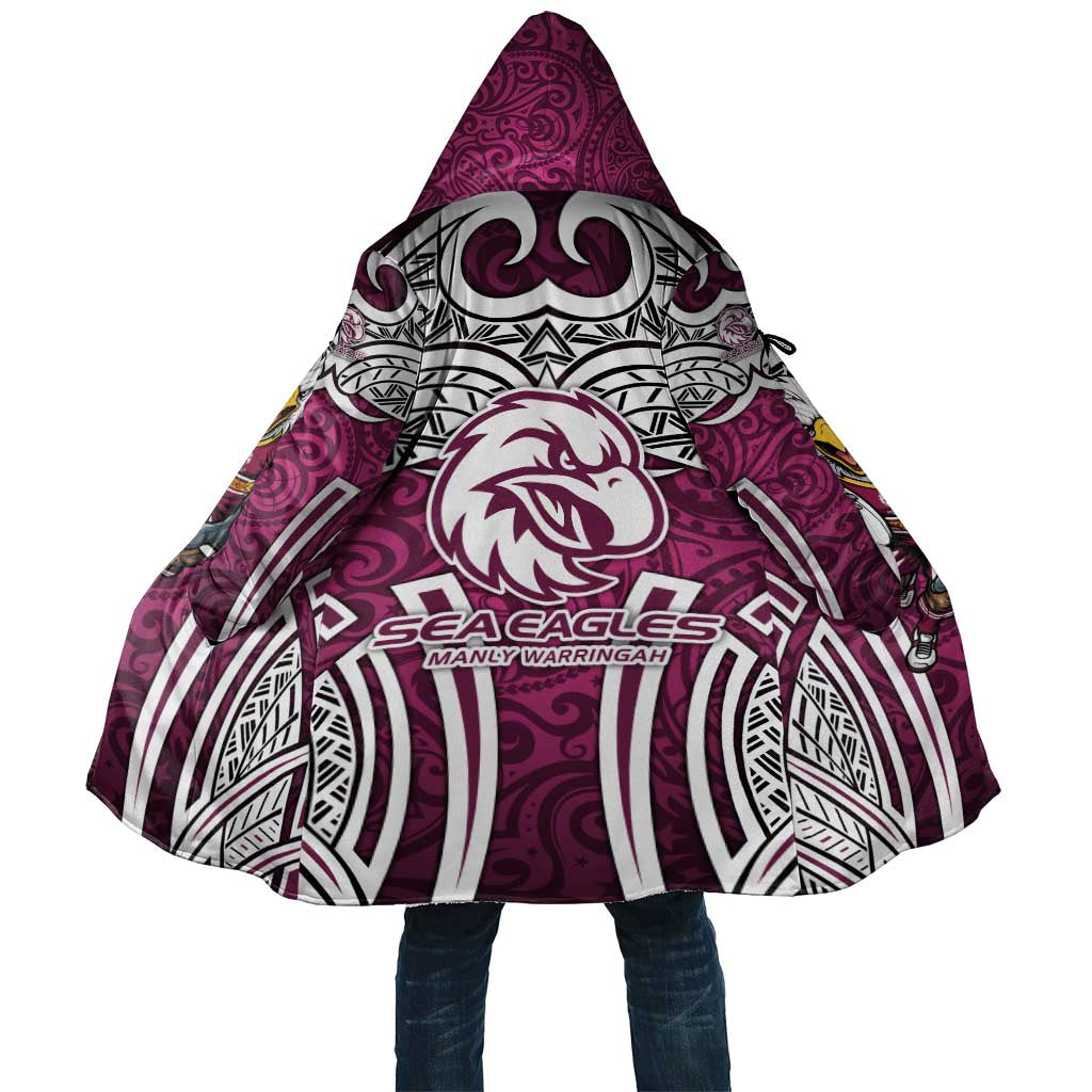 Manly Warringah Sea Eagles Rugby Cloak Polynesian Tribal Eagle Warrior Maroon Pattern