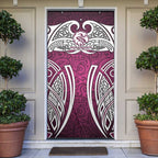 Manly Warringah Sea Eagles Rugby Door Cover Polynesian Tribal Eagle Warrior Maroon Pattern