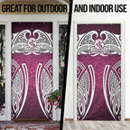 Manly Warringah Sea Eagles Rugby Door Cover Polynesian Tribal Eagle Warrior Maroon Pattern
