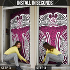 Manly Warringah Sea Eagles Rugby Door Cover Polynesian Tribal Eagle Warrior Maroon Pattern