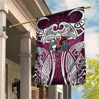 Manly Warringah Sea Eagles Rugby Garden Flag Polynesian Tribal Eagle Warrior Maroon Pattern