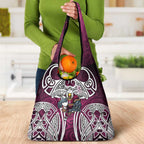 Manly Warringah Sea Eagles Rugby Grocery Bag Polynesian Tribal Eagle Warrior Maroon Pattern