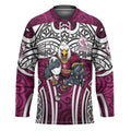 Manly Warringah Sea Eagles Rugby Hockey Jersey Polynesian Tribal Eagle Warrior Maroon Pattern