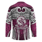 Manly Warringah Sea Eagles Rugby Hockey Jersey Polynesian Tribal Eagle Warrior Maroon Pattern
