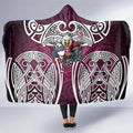 Manly Warringah Sea Eagles Rugby Hooded Blanket Polynesian Tribal Eagle Warrior Maroon Pattern