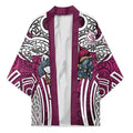 Manly Warringah Sea Eagles Rugby Kimono Polynesian Tribal Eagle Warrior Maroon Pattern