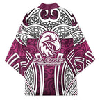 Manly Warringah Sea Eagles Rugby Kimono Polynesian Tribal Eagle Warrior Maroon Pattern