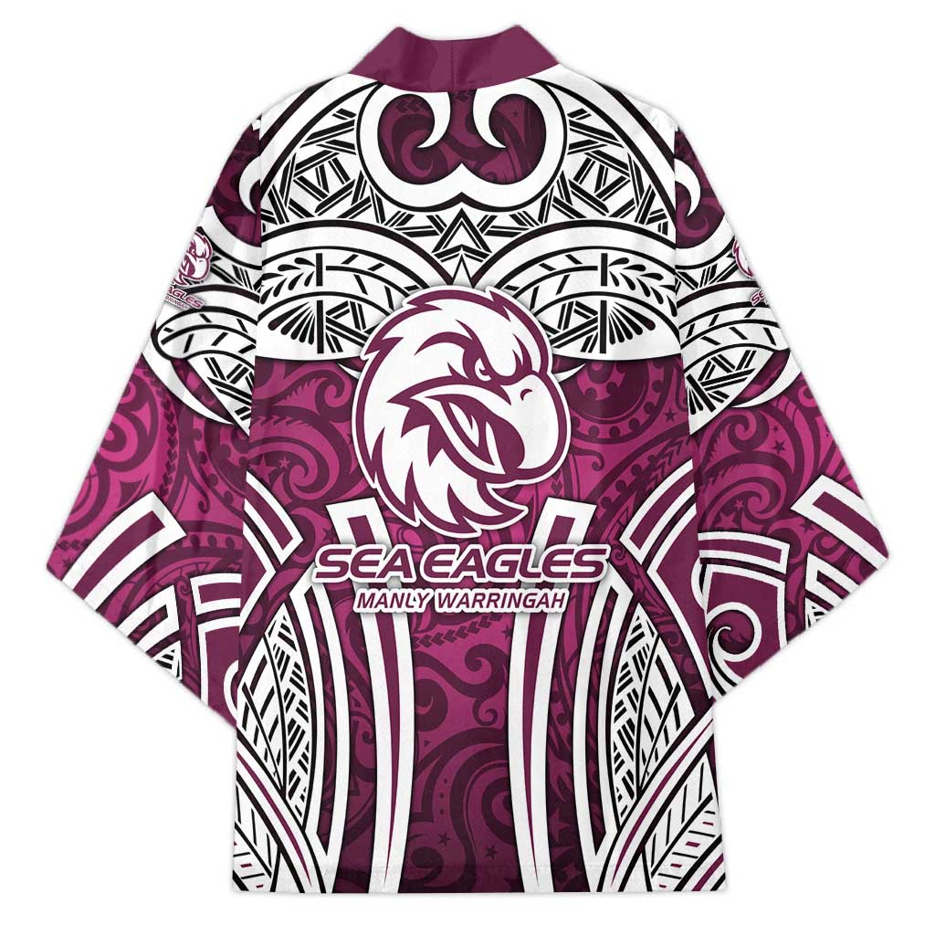 Manly Warringah Sea Eagles Rugby Kimono Polynesian Tribal Eagle Warrior Maroon Pattern