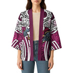 Manly Warringah Sea Eagles Rugby Kimono Polynesian Tribal Eagle Warrior Maroon Pattern