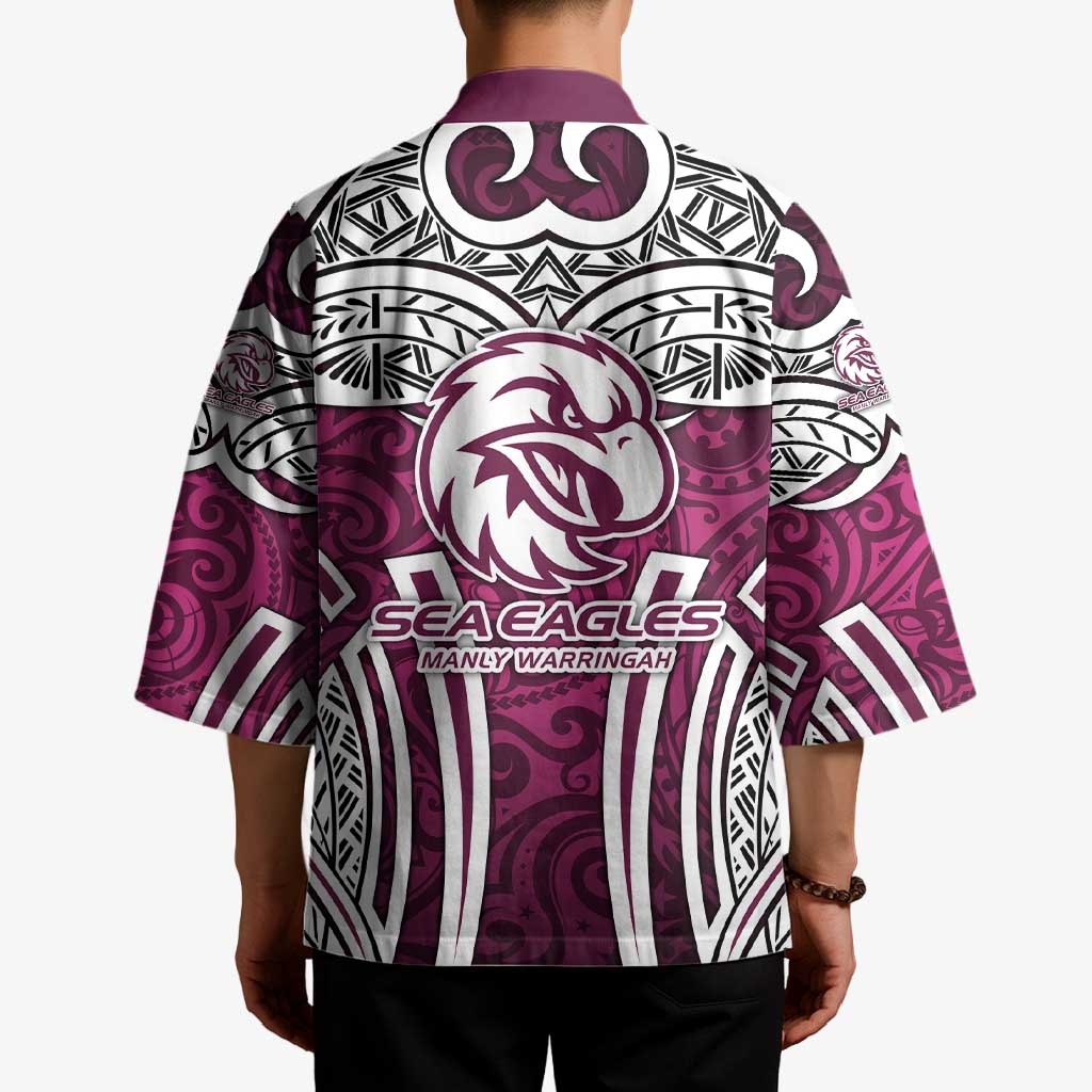 Manly Warringah Sea Eagles Rugby Kimono Polynesian Tribal Eagle Warrior Maroon Pattern