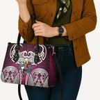 Manly Warringah Sea Eagles Rugby Leather Bag Polynesian Tribal Eagle Warrior Maroon Pattern