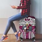 Manly Warringah Sea Eagles Rugby Luggage Cover Polynesian Tribal Eagle Warrior Maroon Pattern