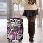 Manly Warringah Sea Eagles Rugby Luggage Cover Polynesian Tribal Eagle Warrior Maroon Pattern