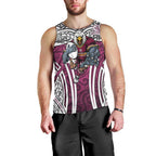 Manly Warringah Sea Eagles Rugby Men Tank Top Polynesian Tribal Eagle Warrior Maroon Pattern