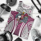 Manly Warringah Sea Eagles Rugby Men Tank Top Polynesian Tribal Eagle Warrior Maroon Pattern