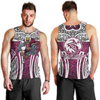 Manly Warringah Sea Eagles Rugby Men Tank Top Polynesian Tribal Eagle Warrior Maroon Pattern