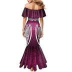 Manly Warringah Sea Eagles Rugby Mermaid Dress Polynesian Tribal Eagle Warrior Maroon Pattern