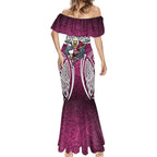 Manly Warringah Sea Eagles Rugby Mermaid Dress Polynesian Tribal Eagle Warrior Maroon Pattern