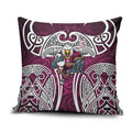 Manly Warringah Sea Eagles Rugby Pillow Cover Polynesian Tribal Eagle Warrior Maroon Pattern