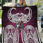 Manly Warringah Sea Eagles Rugby Quilt Polynesian Tribal Eagle Warrior Maroon Pattern